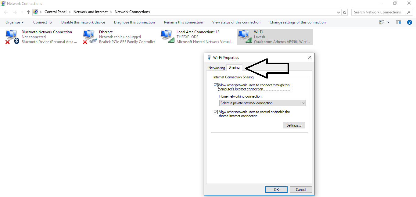 create windows 10 hotspot